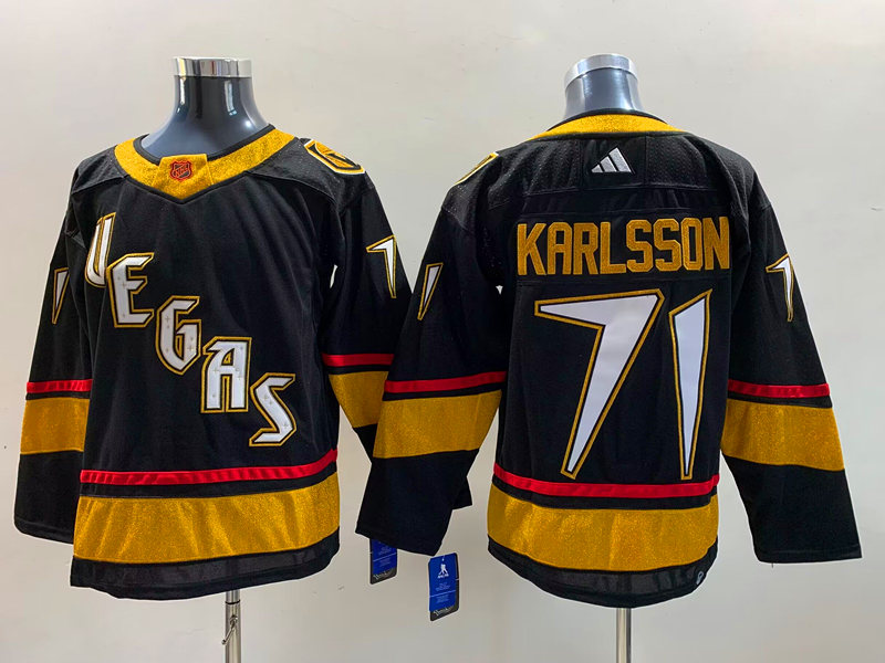 Men's Vegas Golden Knights William Karlsson #71 Black Breakaway Jersey